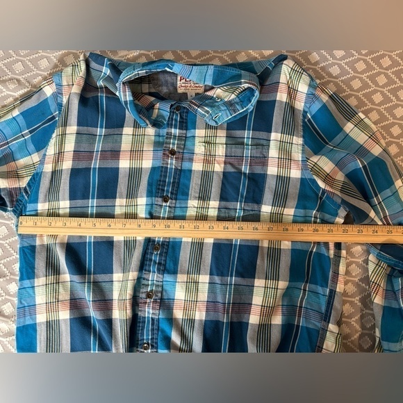 Old Navy Plaid Slim Fit Men’s XL Long Sleeve Button Down Shirt - Picture 5 of 9